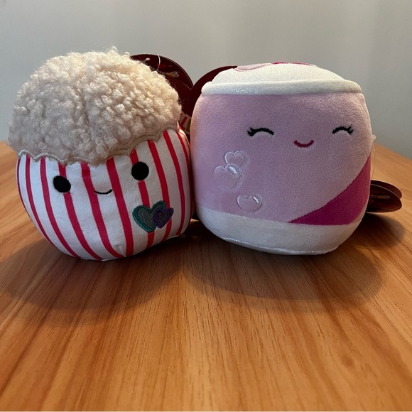 NWT 5” Squishmallows Duo Arnel the Popcorn and Poodle the Soda - Picture 3 of 3